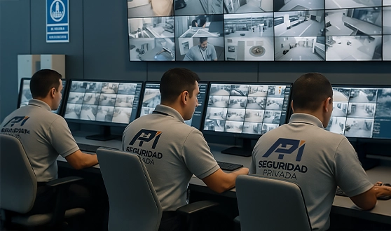 sala de monitoreo de video vigilancia